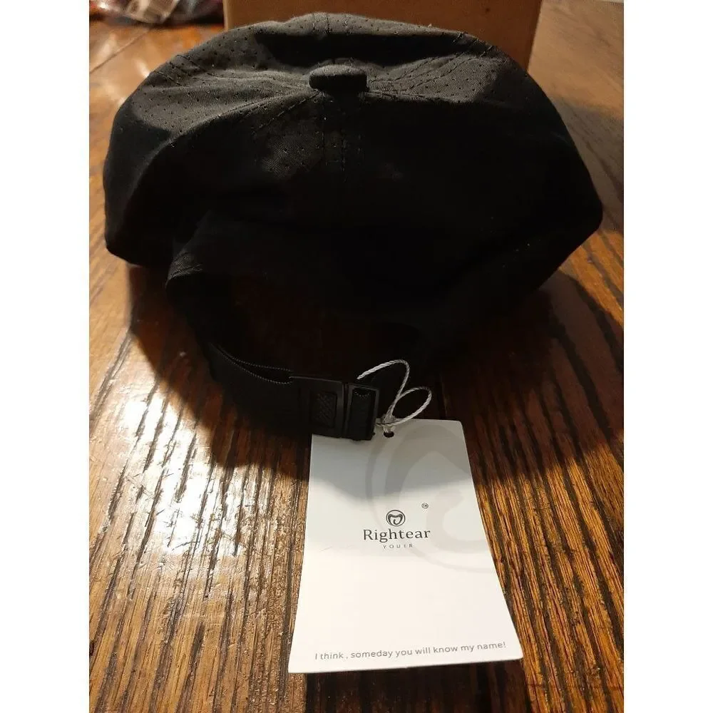 New Black Grey Breathable Adjustable Right Ear Hat Baseball Cap with Face Mask G